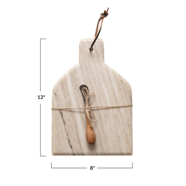 Cheese/Cutting Board with Canape Knife, Set of 2