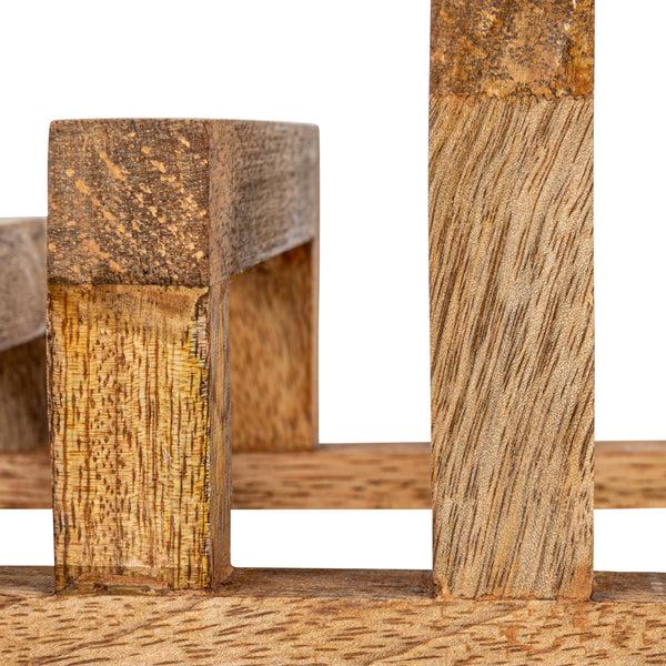 Mango Wood Stand w/ 3 Sections