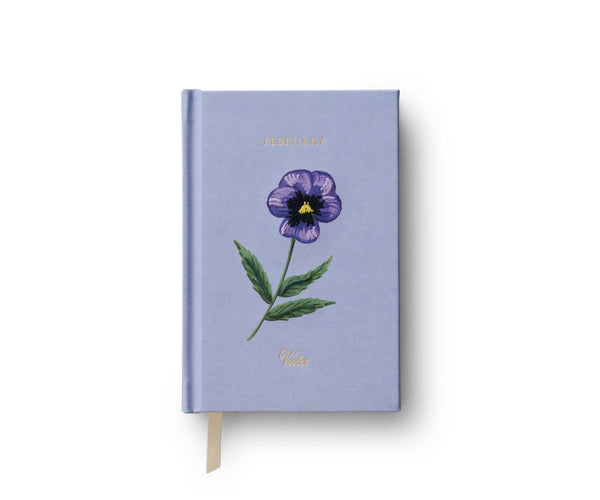 Birth Month Flower Mini Embroidered Journal