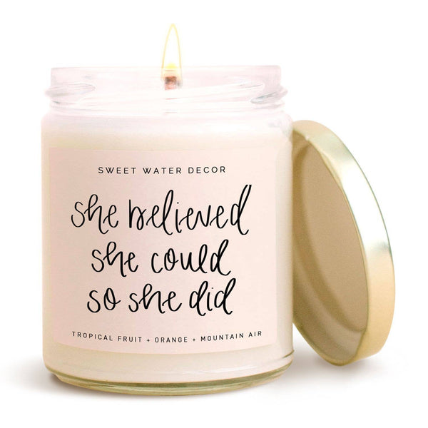She Believed She Could 9 oz Soy Candle
