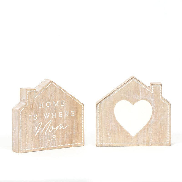 Home Is Where Mom Is - 5.5x5 chunky wood shape