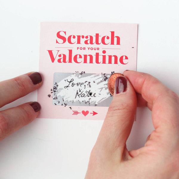 Scratch-off Valentine Cards - Pink