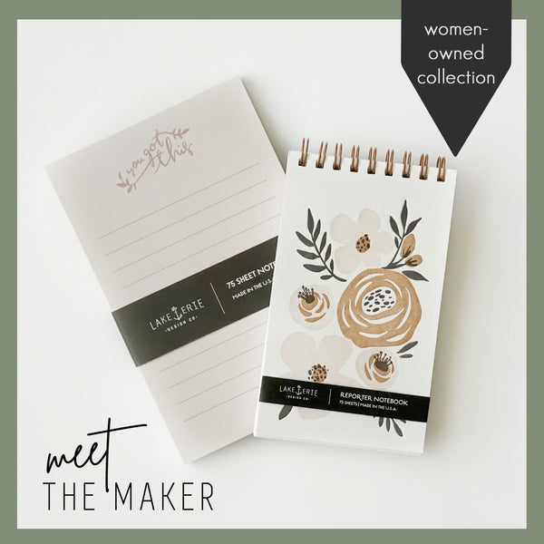 Folk Floral - Reporter Notebook