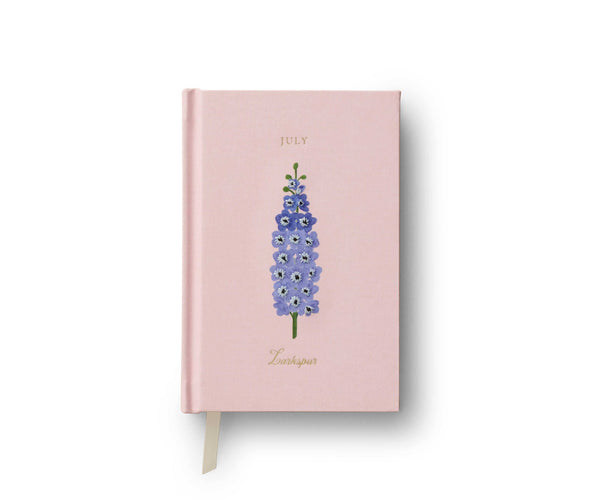 Birth Month Flower Mini Embroidered Journal