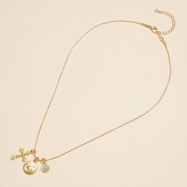 Faith and Adventure Gold Dipped 18K Charm Necklace