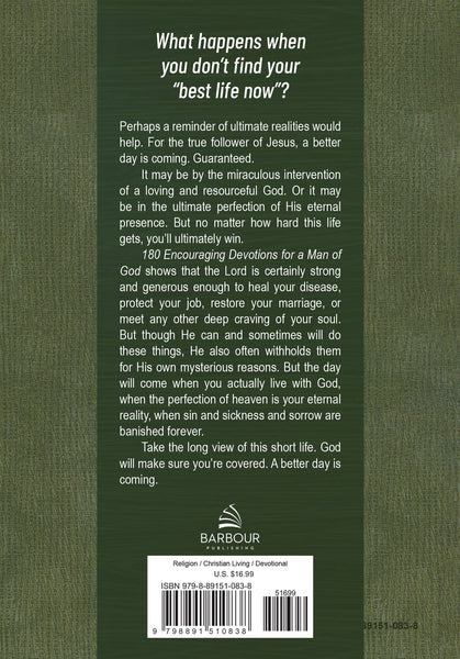 180 Encouraging Devotions for a Man of God