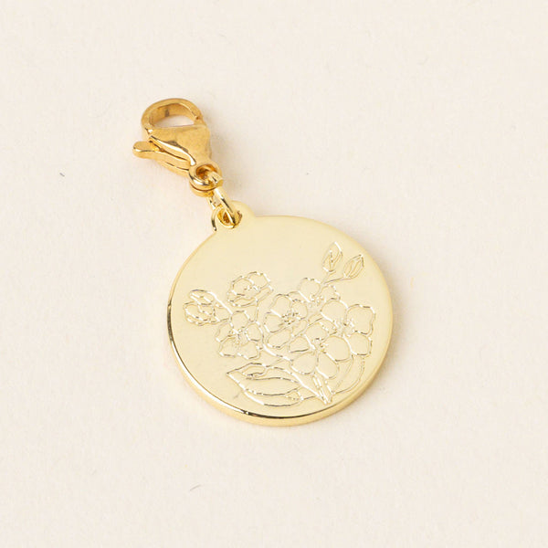 Birth Month Flower Jewelry Charm