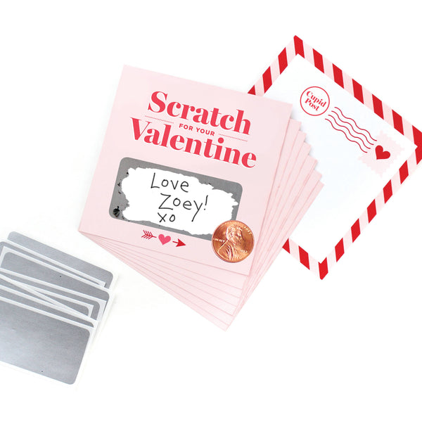 Scratch-off Valentine Cards - Pink