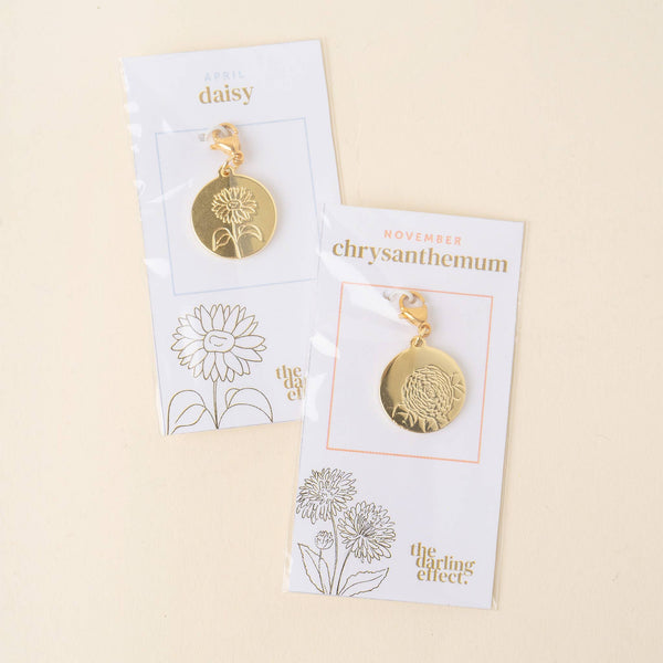 Birth Month Flower Jewelry Charm