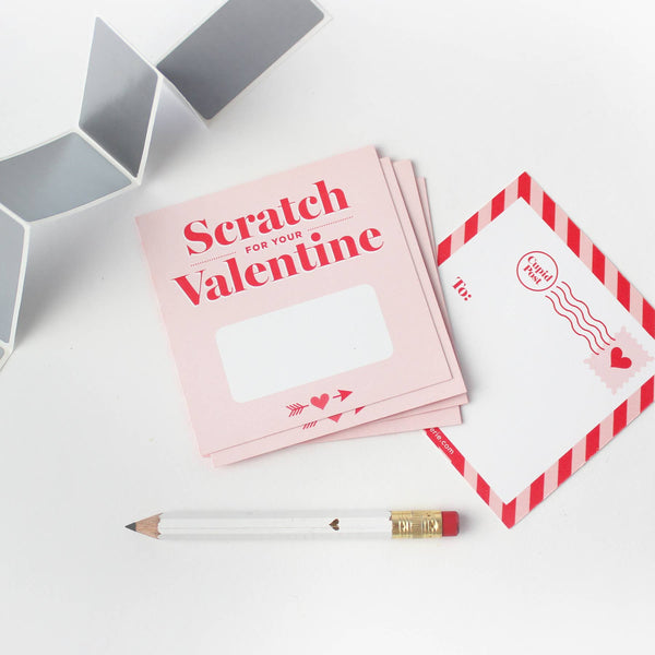 Scratch-off Valentine Cards - Pink