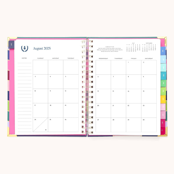 2025-2026 Spiral Weekly Simplified Planner - Rainbow Row