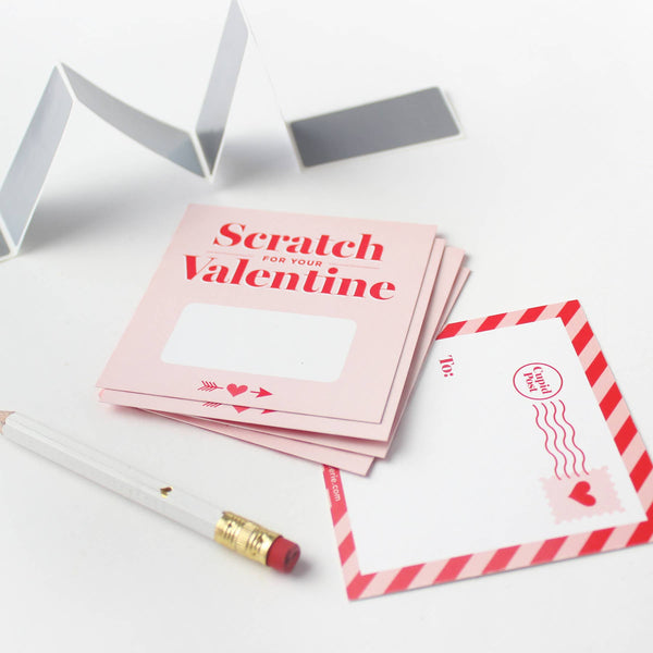 Scratch-off Valentine Cards - Pink