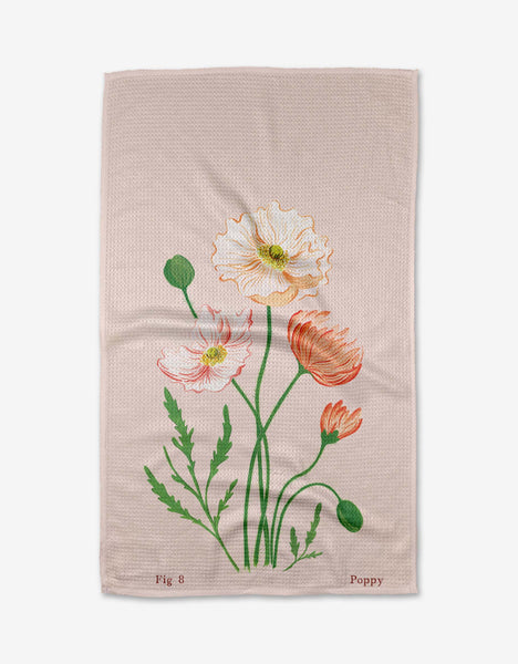 Birth Month Flower Kitchen Tea Towel