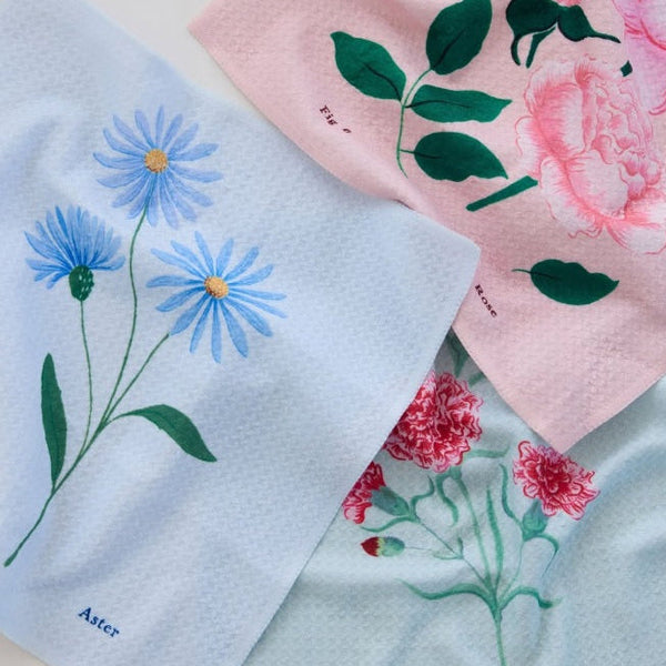 Birth Month Flower Kitchen Tea Towel