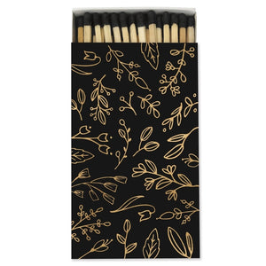 Black & Gold Floral Matchbox