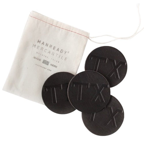 Leather Coasters Set of 4