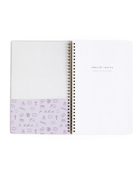 Lilac Church Notes Bible Reference Notebook with Maps