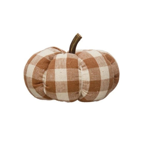 Fabric Check Pumpkin - Orange