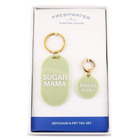 Sugar Mama Keychain & Pet Tag Gift Set