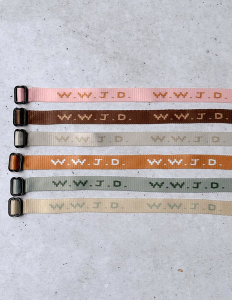 WWJD Bracelet Neutral Colors