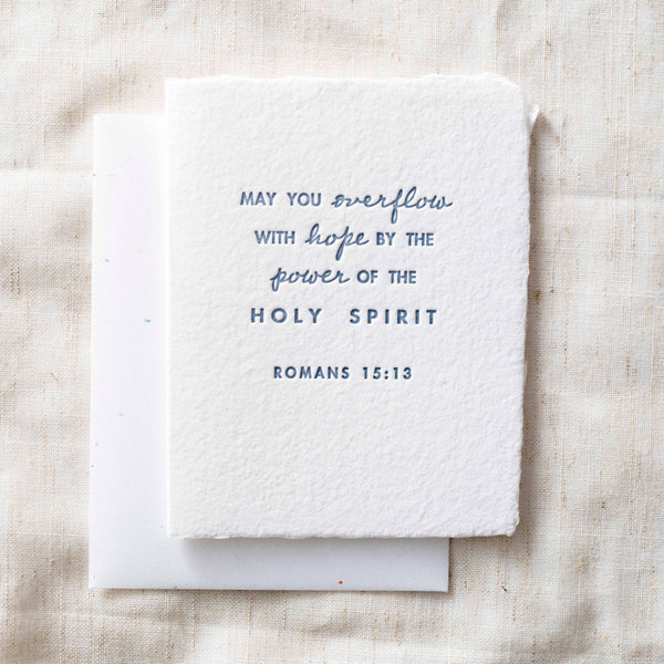 Overflow with hope scripture | Religious Greeting Card