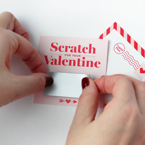 Scratch-off Valentine Cards - Pink