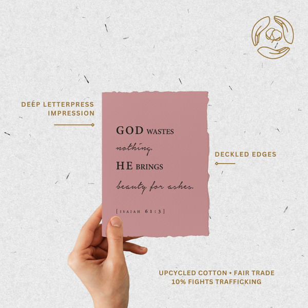 Beauty For Ashes | Sympathy Religious Greeting Card