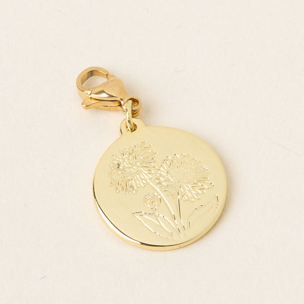 Birth Month Flower Jewelry Charm