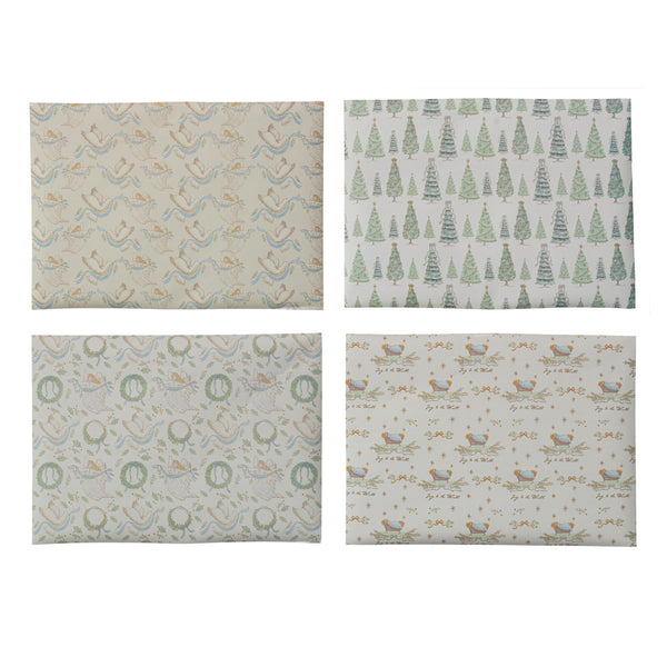 Wrapping Paper Sheets, Set of 12 in Box (4 Styles, 3 Rolls Per Style) ©
