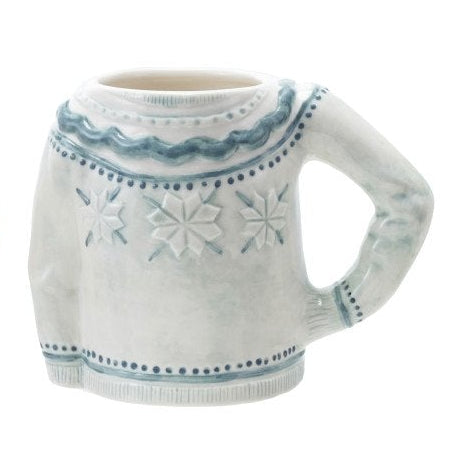 3" Round x 4-1/2"H 14 oz. Stoneware Sweater Shaped Mug, 3 Styles ©